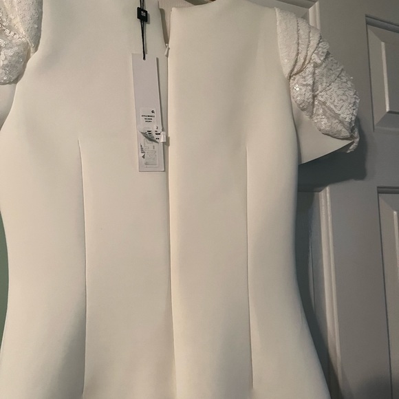 Badgley mischka sequin short sleeve mini dress - Picture 4 of 5